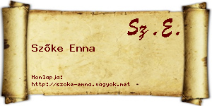 Szőke Enna névjegykártya